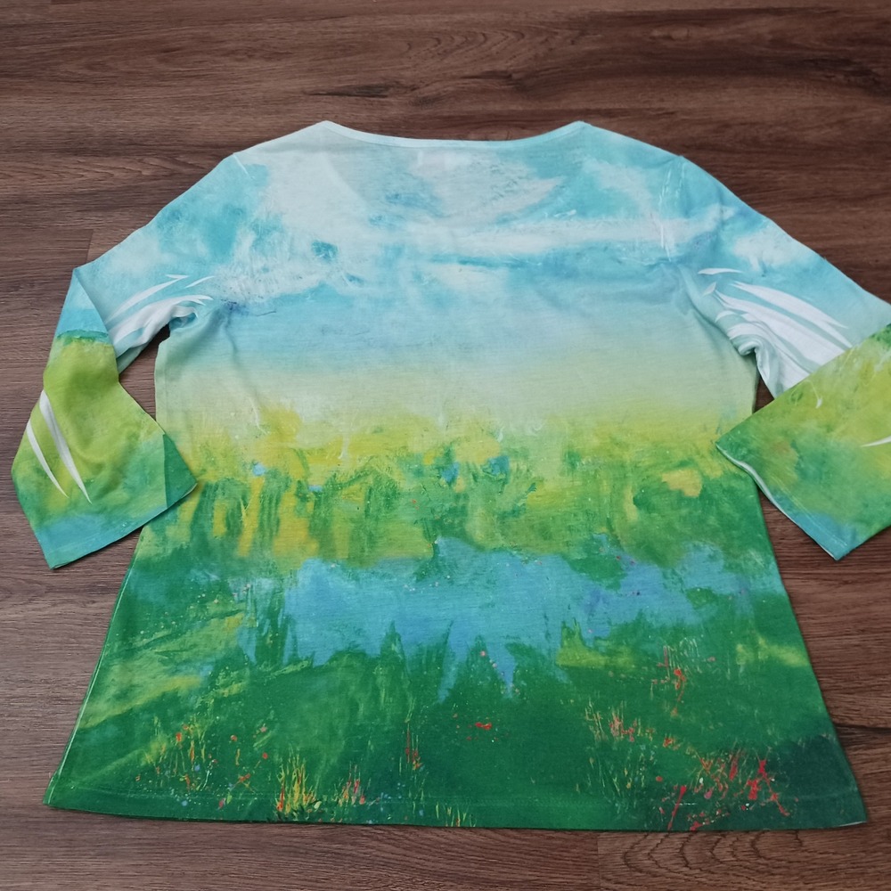 Leoma Lovegrove Flamingo You've Been Flocked Art Print Top 3/4 Sleeve Large - Picture 6 of 6